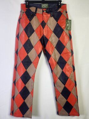 NWT SS24 Denim Tears Diamond Lambskin Leather Patch Pant – Size S